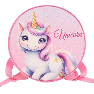 Dětský batůžek s potiskem jednorožce – růžový batoh Unicorn 23×7 cm